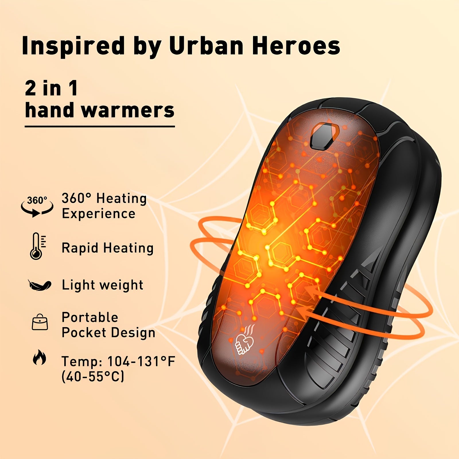 Rechargeable Hand Warmers Pack with Three Settings for Men Women Kids