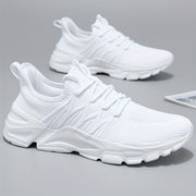 Men's Breathable Lightweight Fabric Lace-Up Sneakers for Sports and Casual Wear