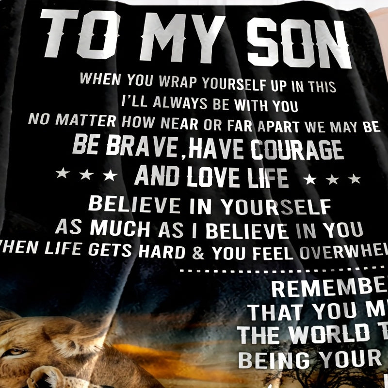 Manta de franela con estampado de león para una acogedora relajación y hora de dormir