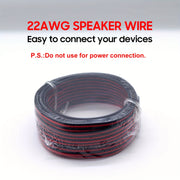 Red And Black Speaker Wire Cable 15.24M 30.48M CCA TCCA Stereo Home Theater