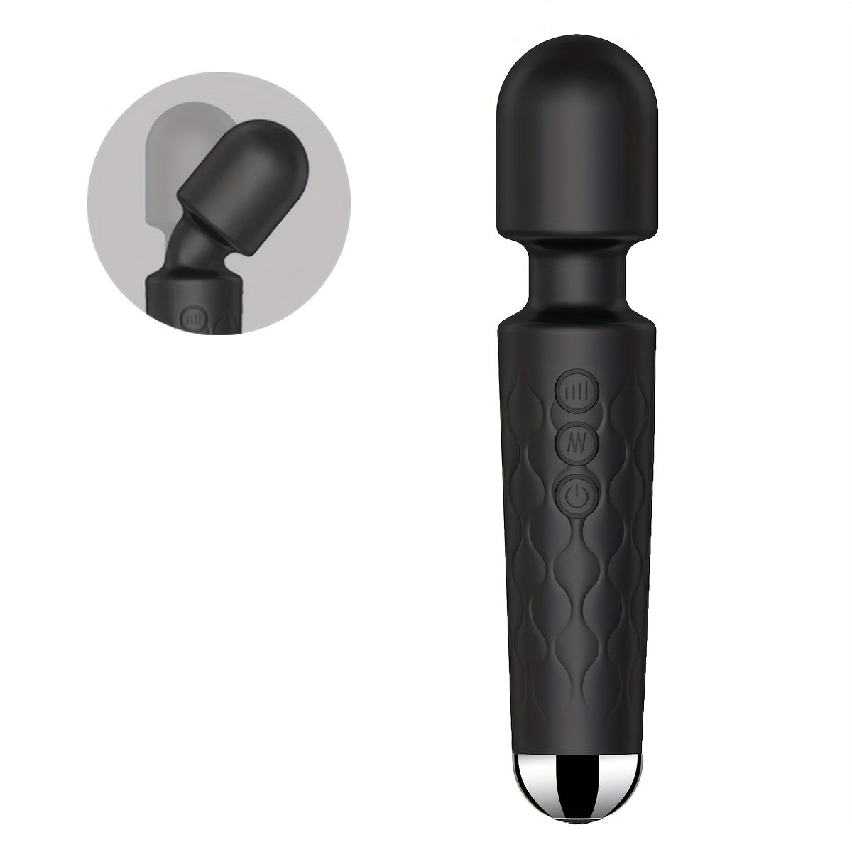 Women's Silicone Clitoral and Anal Vibrator Wand Sex Toy