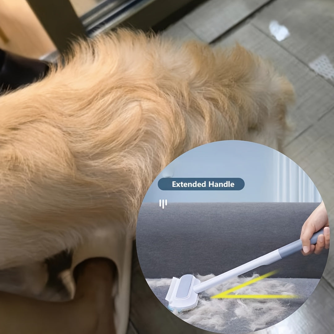 Многофункциональная щетка для окон с скребком для собак, пластиковая, ручная