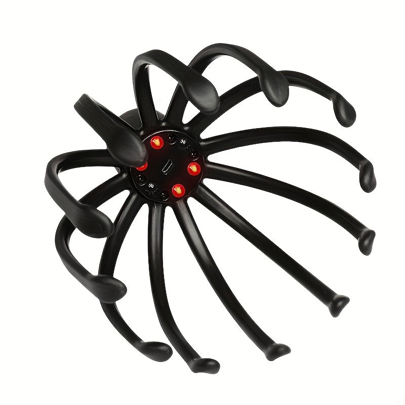 USB Rechargeable Head Massager with 360° Multi-Claw Vibration Deep Tissue Stimulator