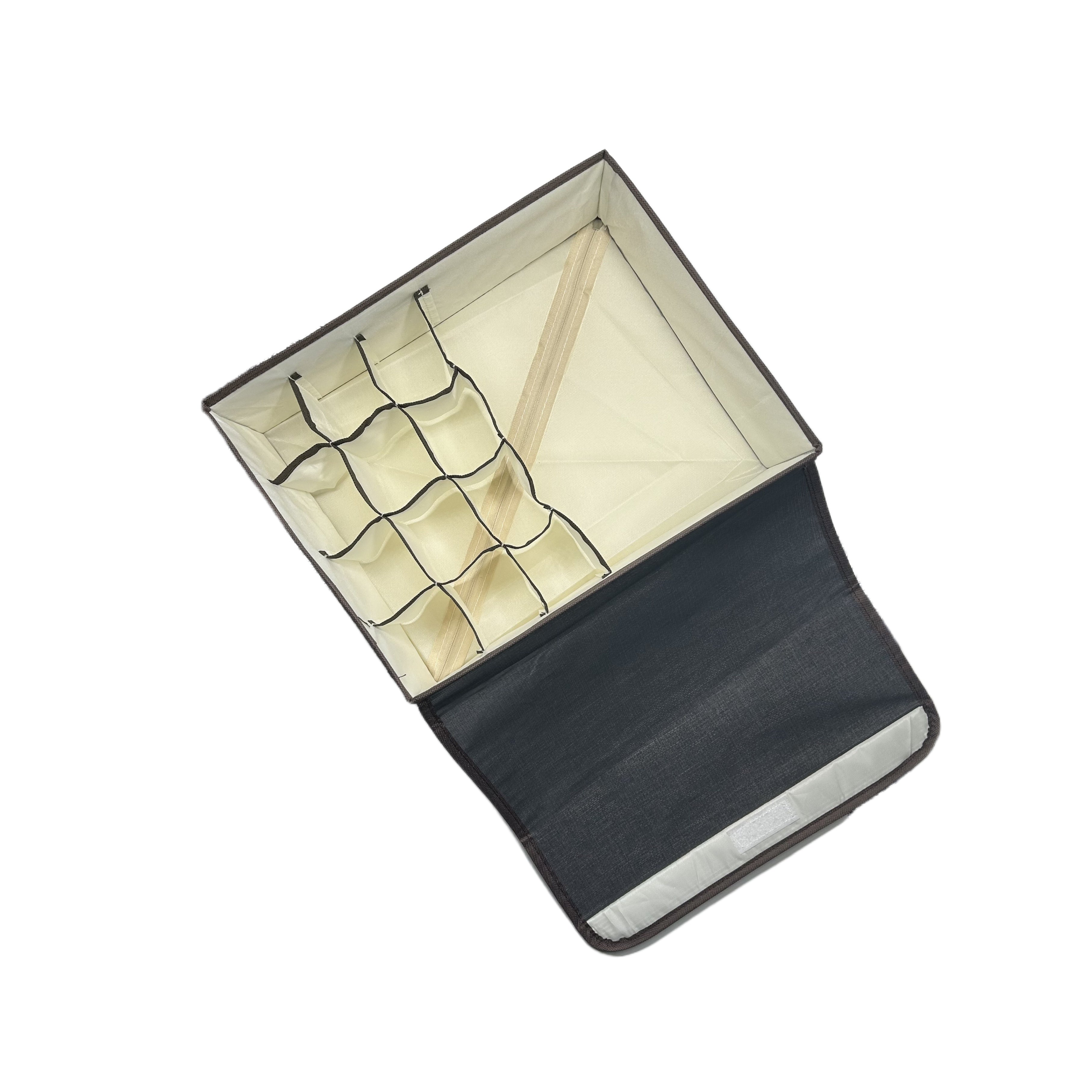 Fabric Storage Basket with Cover for Underwear Socks and Clothes Organize Wardrobe Closet Bedroom