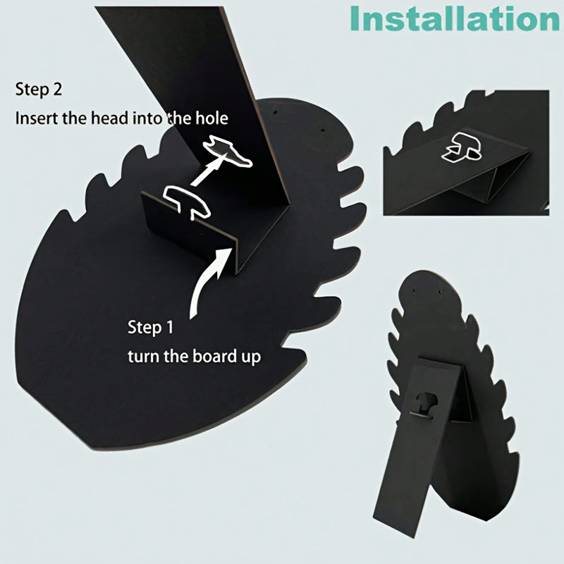 Black Plush Jewelry Display Stand with Pendant Holder and Notches