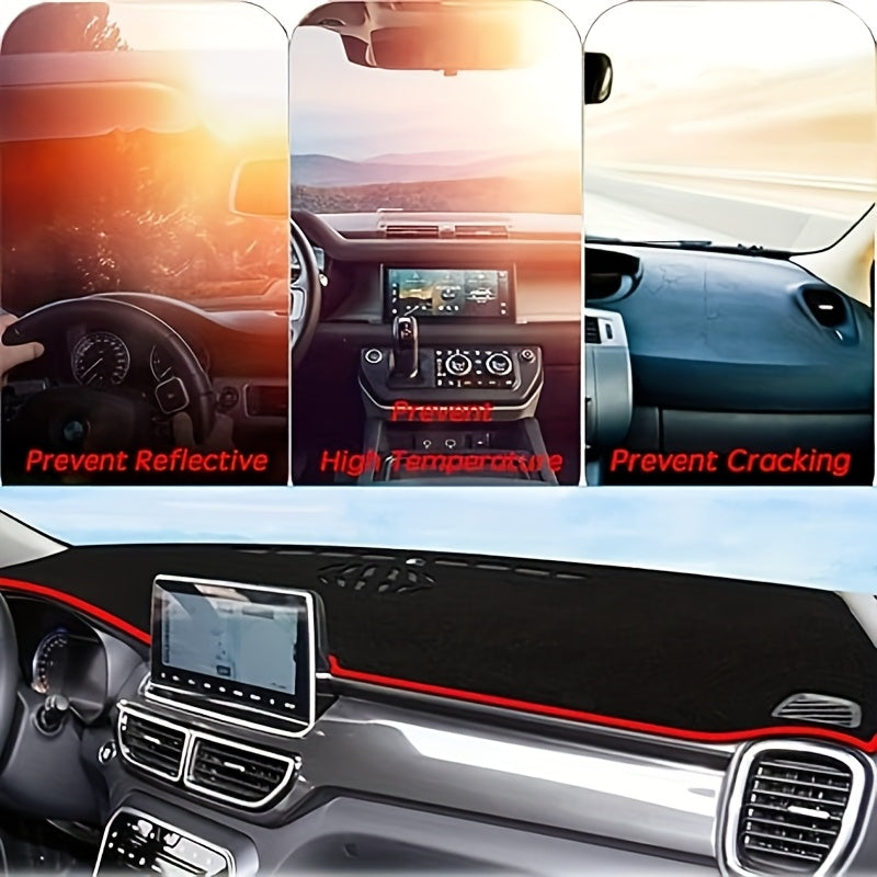Interior Center Console Dashboard Mat Anti-Glare UV Protect Polyester
