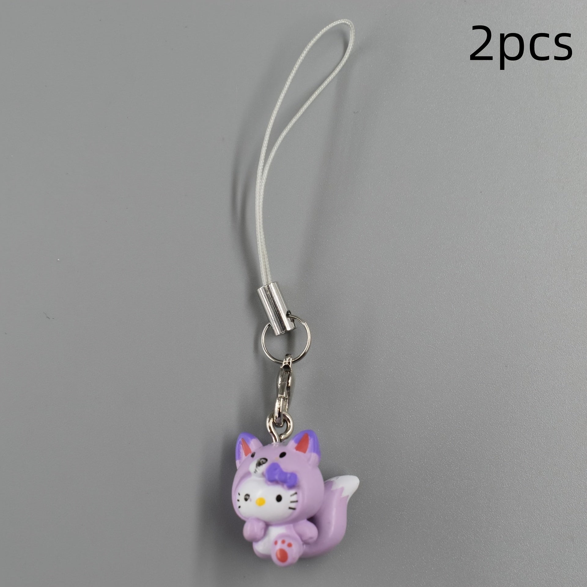 Strawberry Cat Phone Charms for Backpacks and Keychains, DIY Gift Accessories