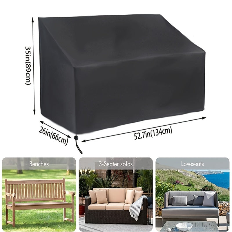 Outdoor Polyester Furniture Cover for Patio Beach Chairs Sofas Benches Black