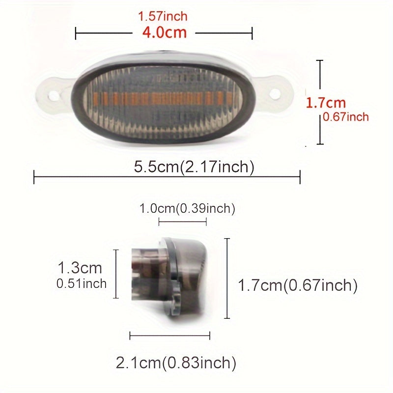 Luz de parrilla LED de ámbar ahumado universal para coche, decoración para SUV, camión pickup y todoterreno