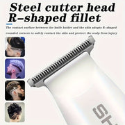 Compact USB Mini Hair Beard Trimmer Set with Attachments for Precision Styling
