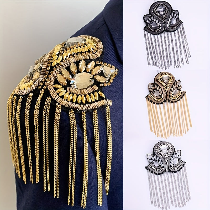 Tassel Shoulder Badge for Stage Performance Dress Up Costume Accessory
