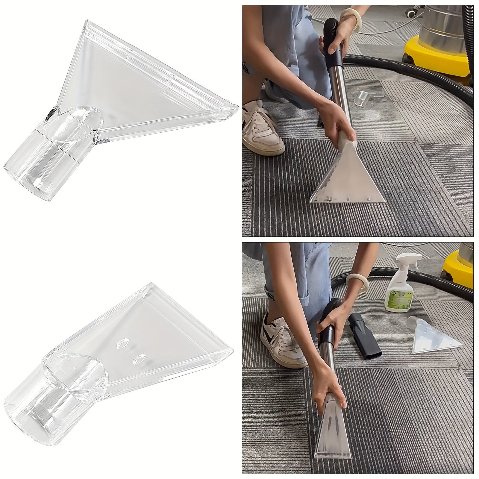 Universal Vacuum Cleaner Floor Nozzle Set with Large and Small Suction Heads