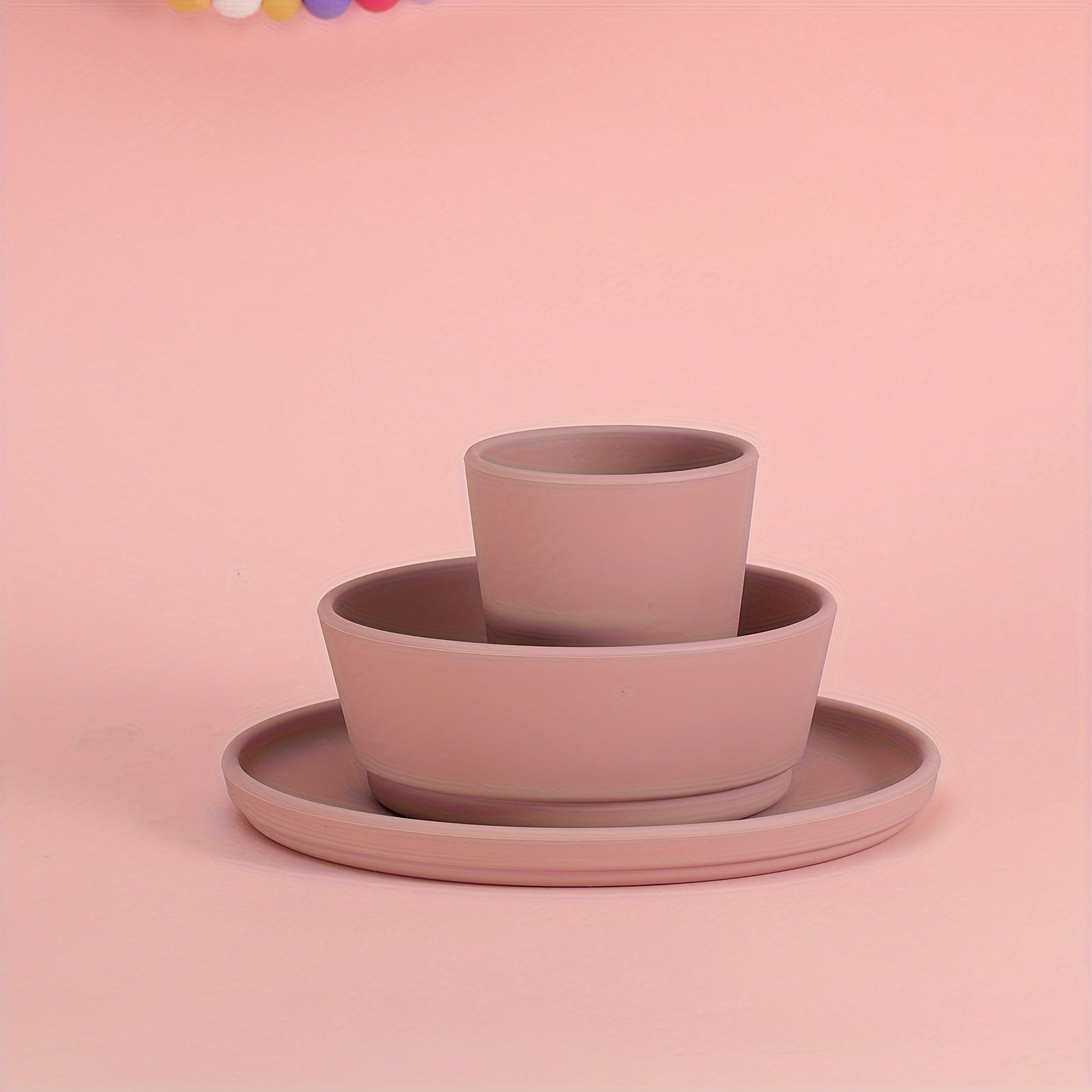 Juego de alimentación de silicona para niños, platos, cuencos y tazas reutilizables, libre de BPA, duradero