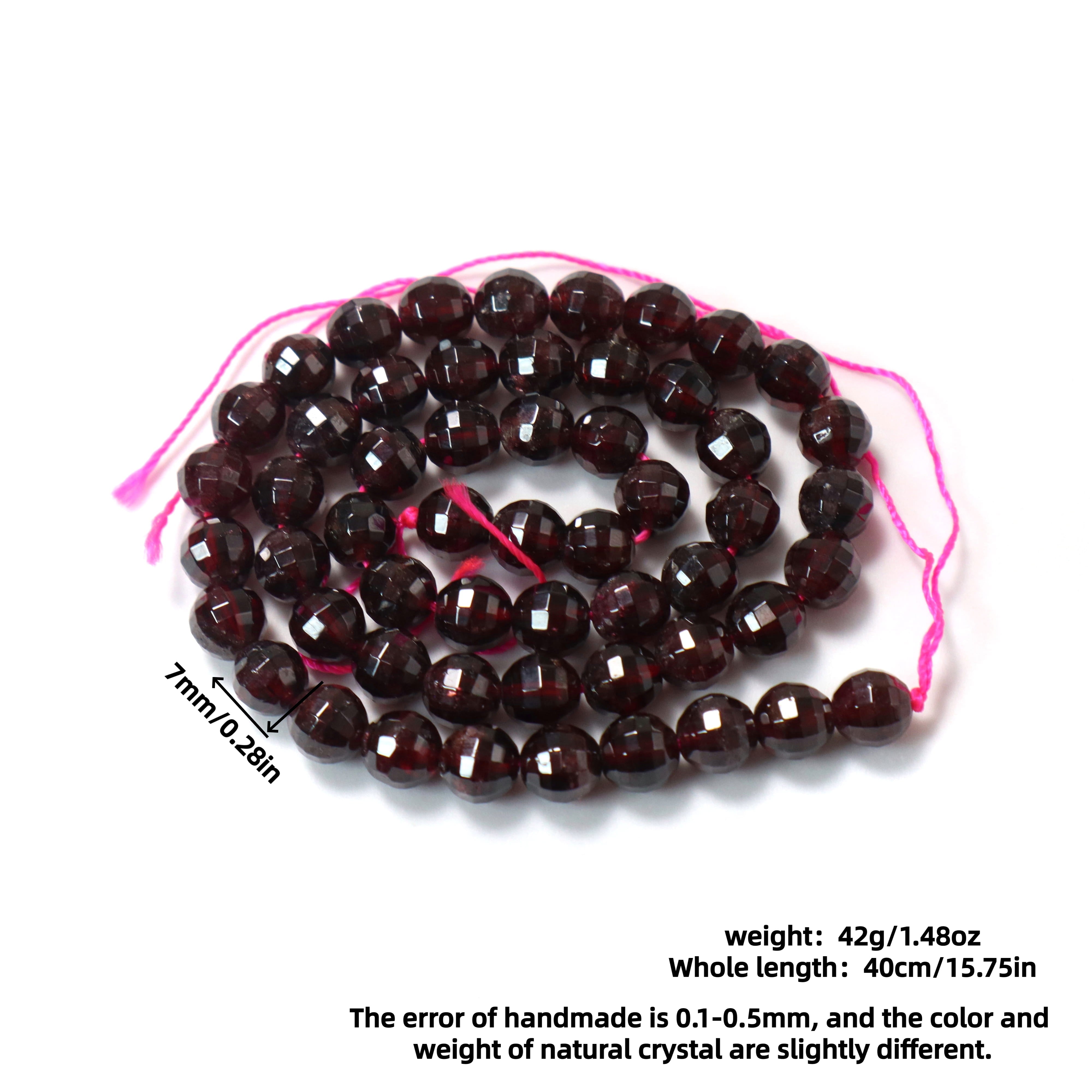 Sun'iy zargarlik DIY bilaguzuk va uzuk to'plami, garnet kristalli va tilla bilan