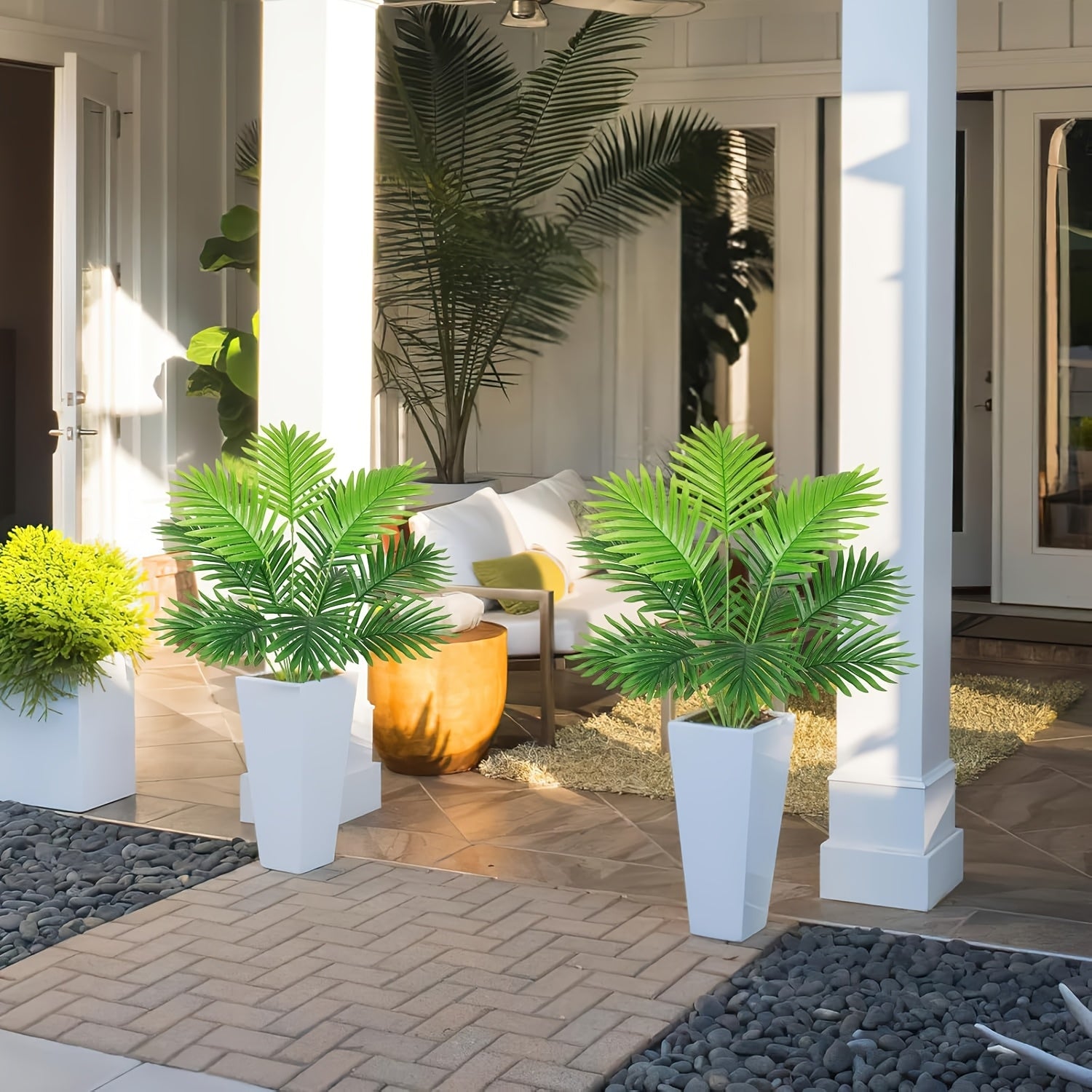 Artificial Potted Palm Tree 18 Heads Detachable Indoor Outdoor Decor Housewarming Gift