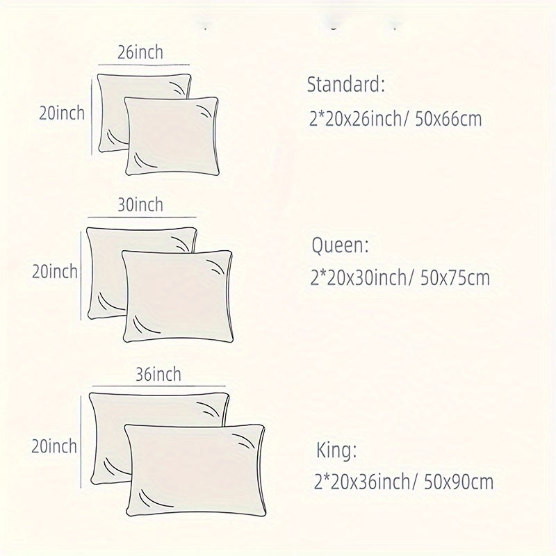 Set of 2 Satin Pillowcases for Luxurious Bedding in Soft Colors