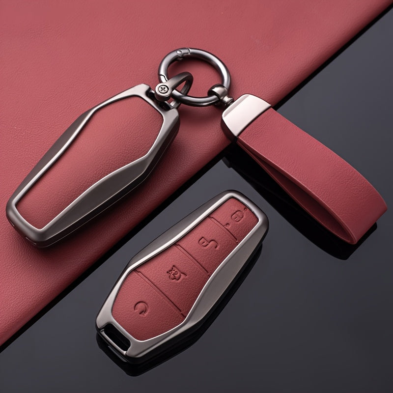 Car Key Cover Shell for EV Fob Alloy Style Key Case Durable Protector