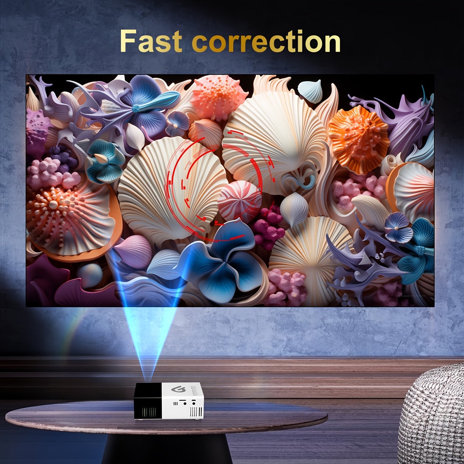 Портативный LED-проектор для домашнего кинотеатра и офиса с пультом дистанционного управления