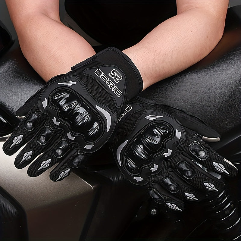 Guantes de motocicleta transpirables anti-caída para hombres y mujeres compatibles con pantalla táctil