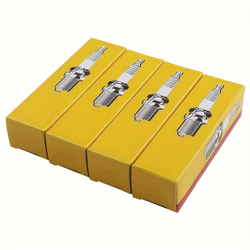 Set of 4 Iridium Spark Plugs for Cars, Compatible with Multiple Models