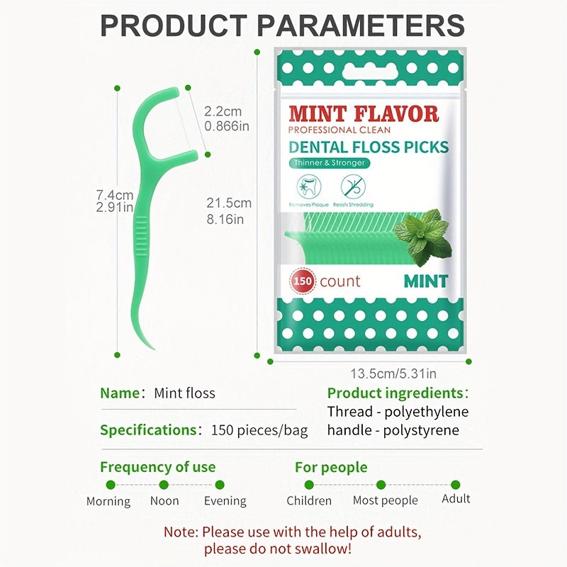 Disposable Dental Floss Sticks for Travel Mint Flavor 50/150/300/600pcs