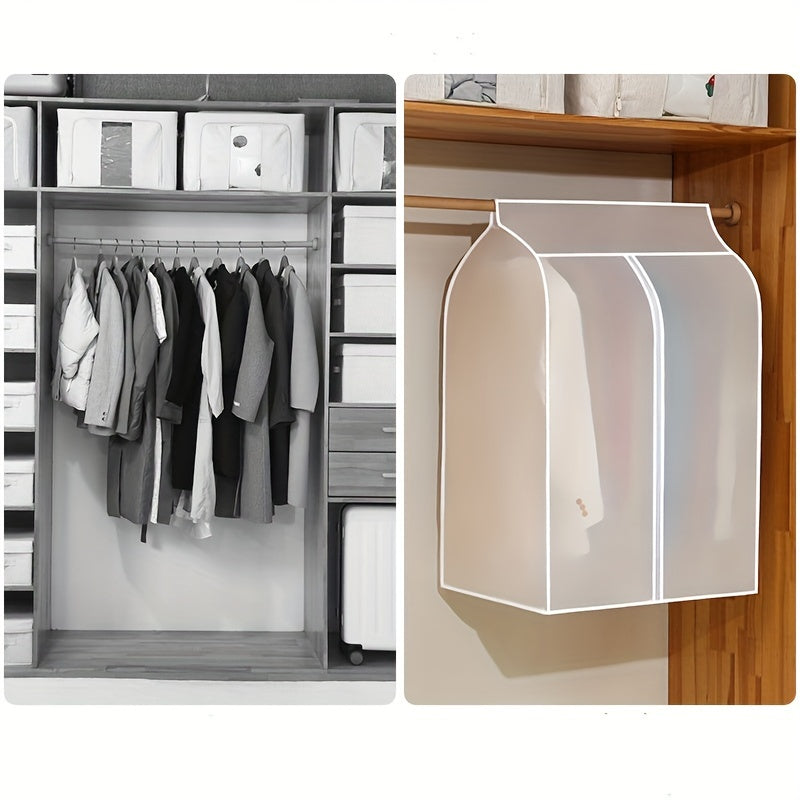 Bolsa de ropa transparente lavable con cremallera para almacenamiento a prueba de polvo de abrigos y trajes, organizador, funda de ropa plegable