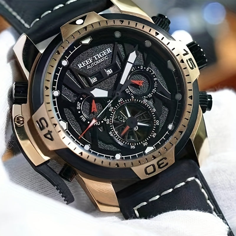 Men's Mechanical Watch Large Tourbillon Skeleton Business Classic Stainless Steel