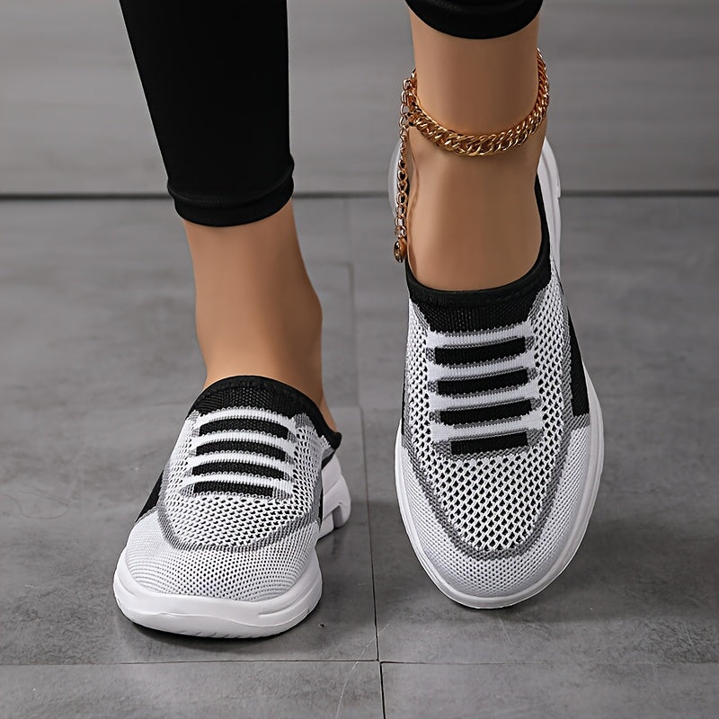 Women's Mesh Slip-On Sneakers, Breathable Comfortable Casual Shoes