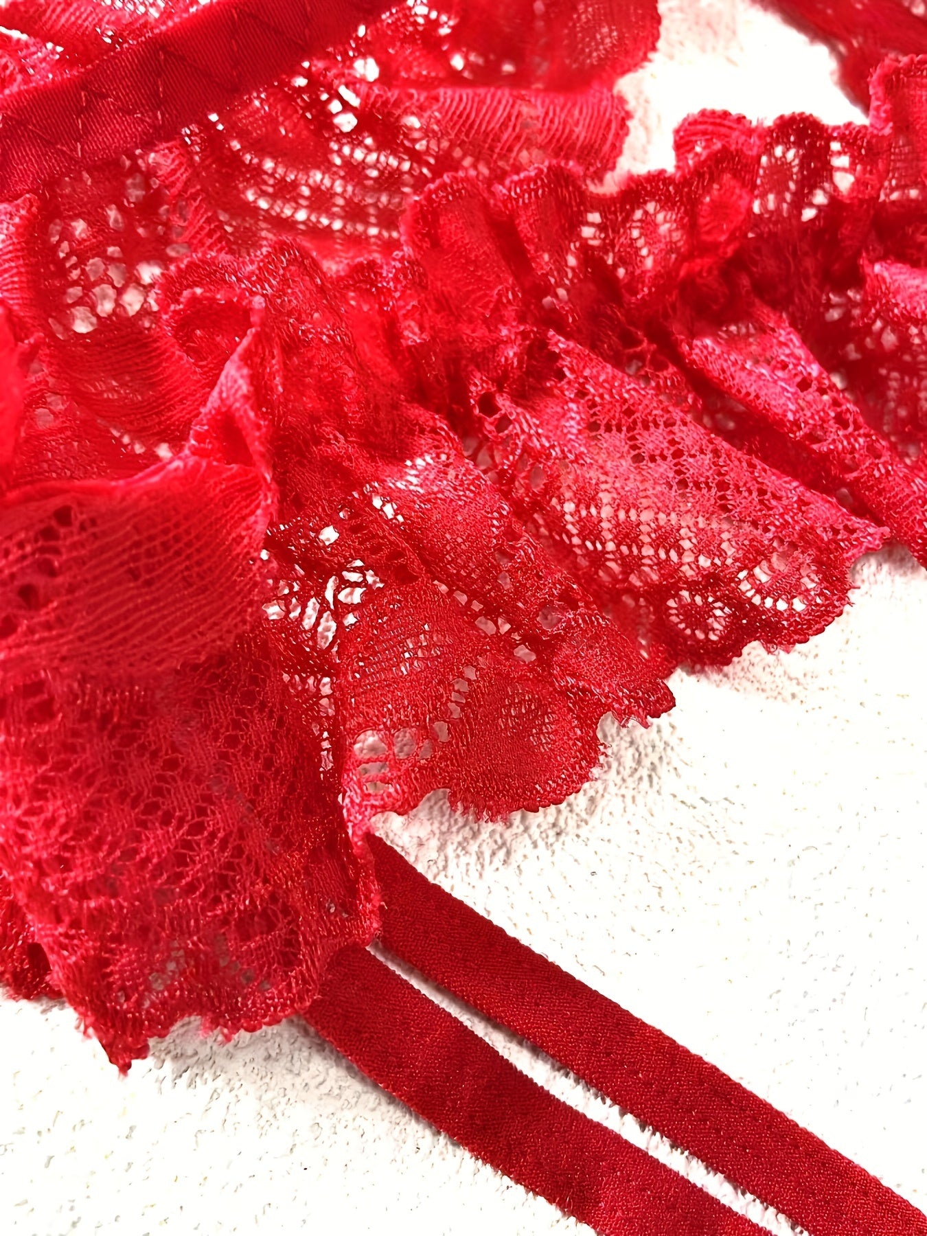 Women's Lace Open Crotch Thongs with Bow Mesh Panties Sexy Lingerie