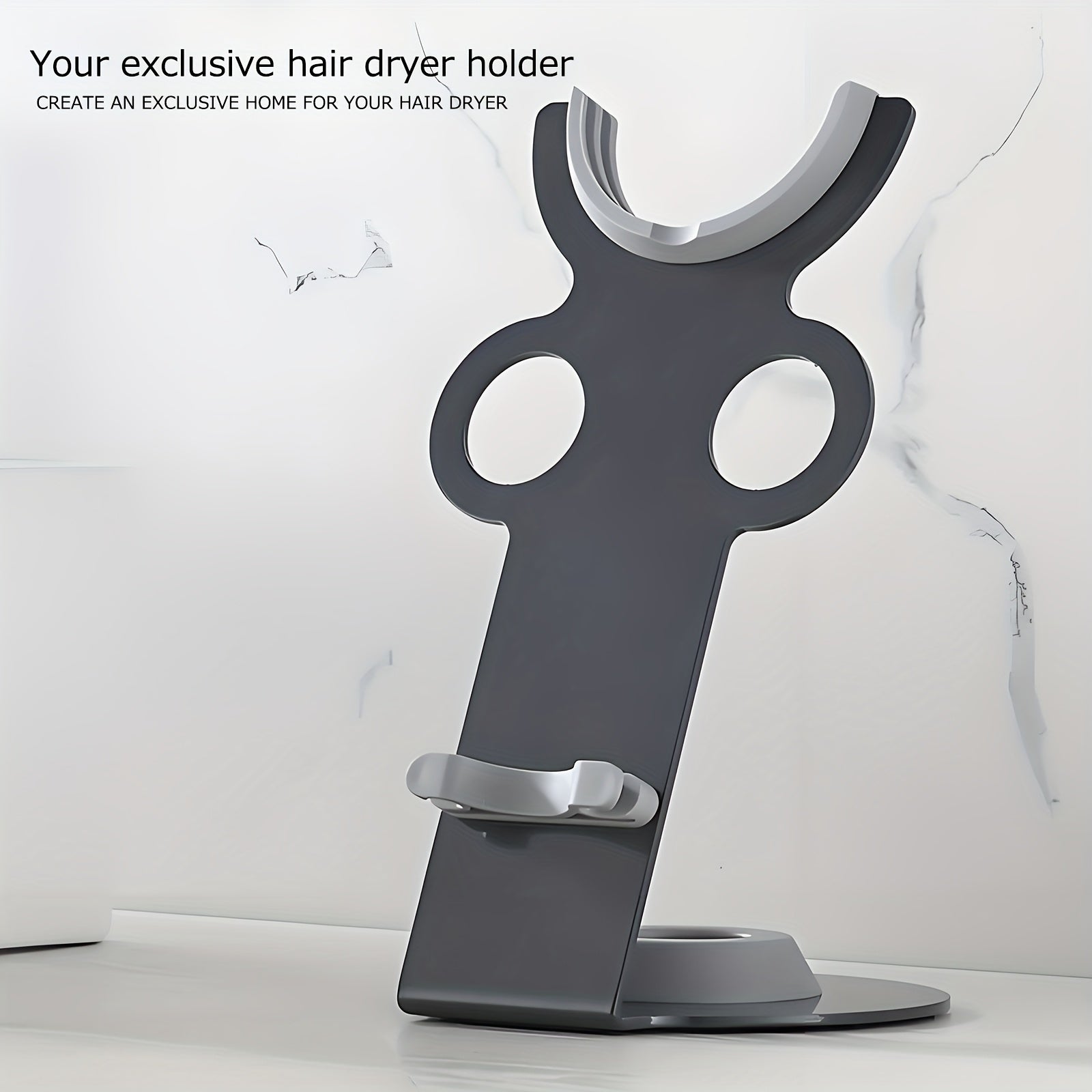 Aluminum Alloy Magnetic Wall Mount Bracket for Hair Dryer Bathroom Accessory