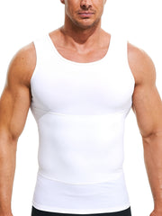Men's Compression Sweat Vest Slimming Workout Body Shaper Tank Top Nylon Spandex