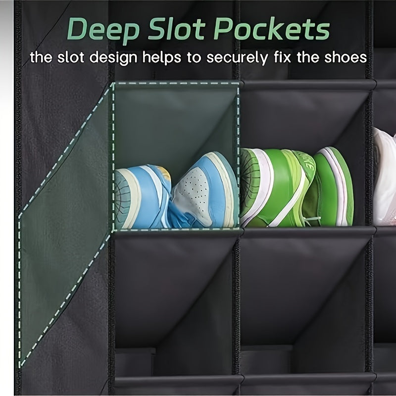 Organizador de zapatos de tela para colgar en la puerta con 24 bolsillos para almacenamiento en el armario del dormitorio