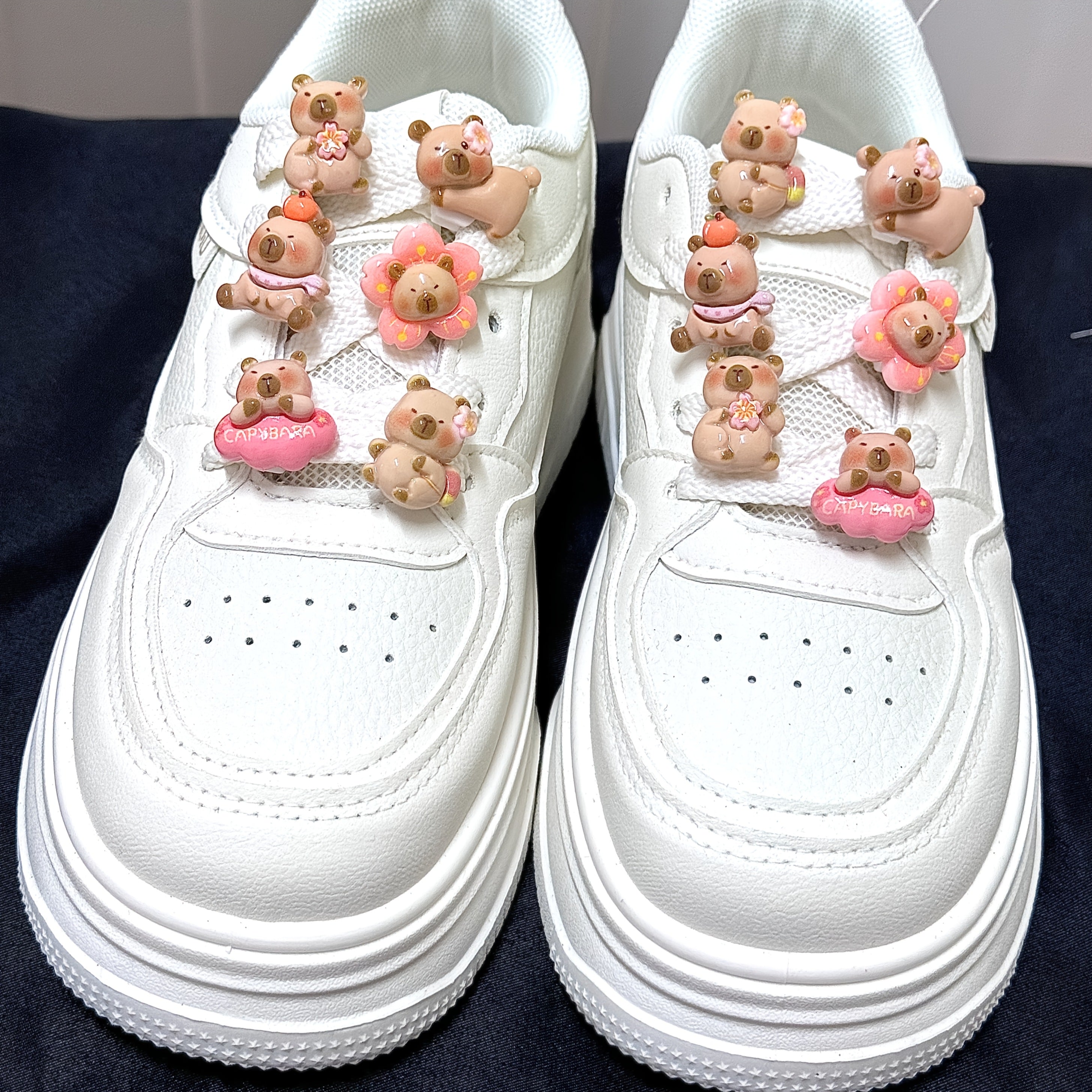 12PCS Cartoon Capybara Shoe Lace Charms Kids Sneaker Shoe Decorations