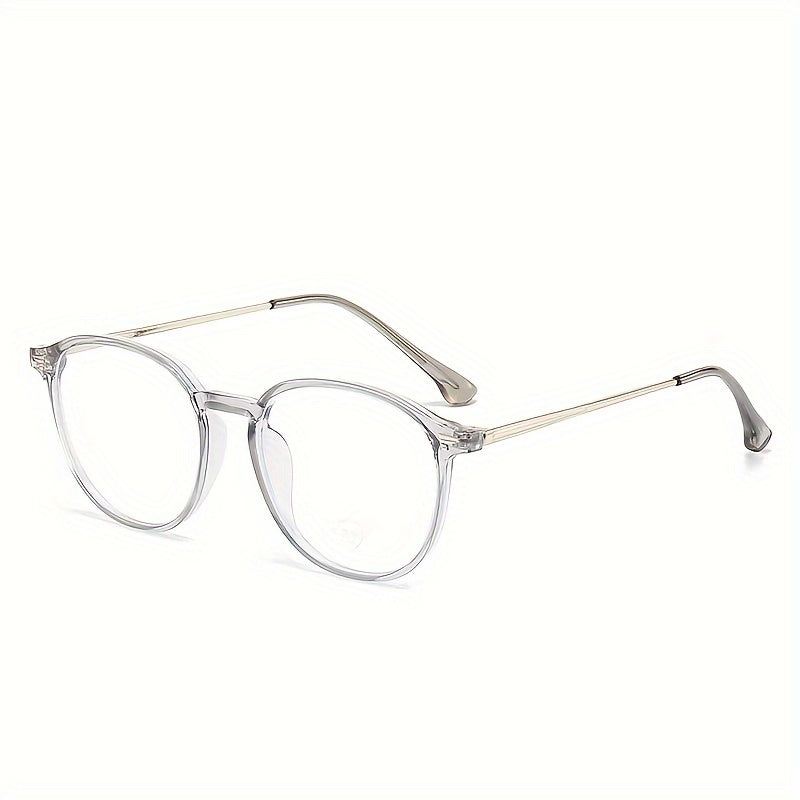 Anti-Blue Light Flat Glasses Frame Ultra-Light Oval Color-Changing
