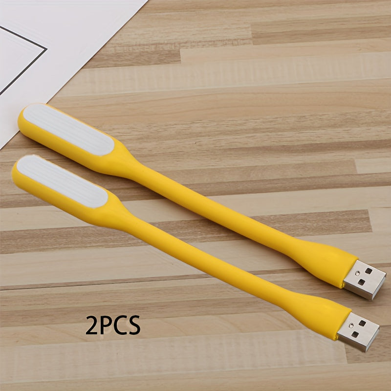 2 Pack USB LED Lights Portable Reading Night Light for Laptop Computer Keyboards