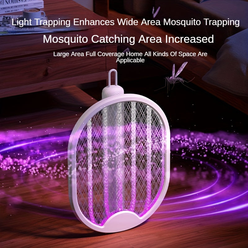 Складной электрический уничтожитель комаров с ультрафиолетовым светом, перезаряжаемый через USB, настенный убиватель мух