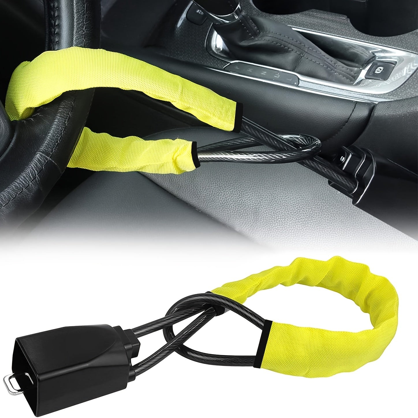 Universal Steel Steering Wheel Lock Anti-Theft Device for Most Vehicles