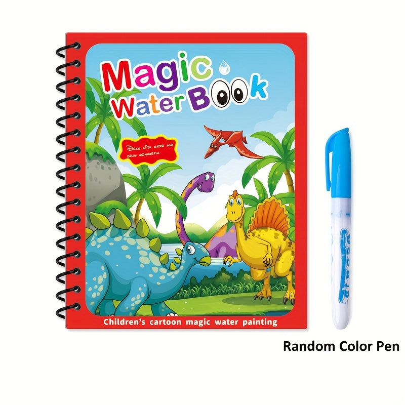 Water Drawing Book for Kids 3 Plus Reusable Water Pad with Water Pen in Multiple Colors