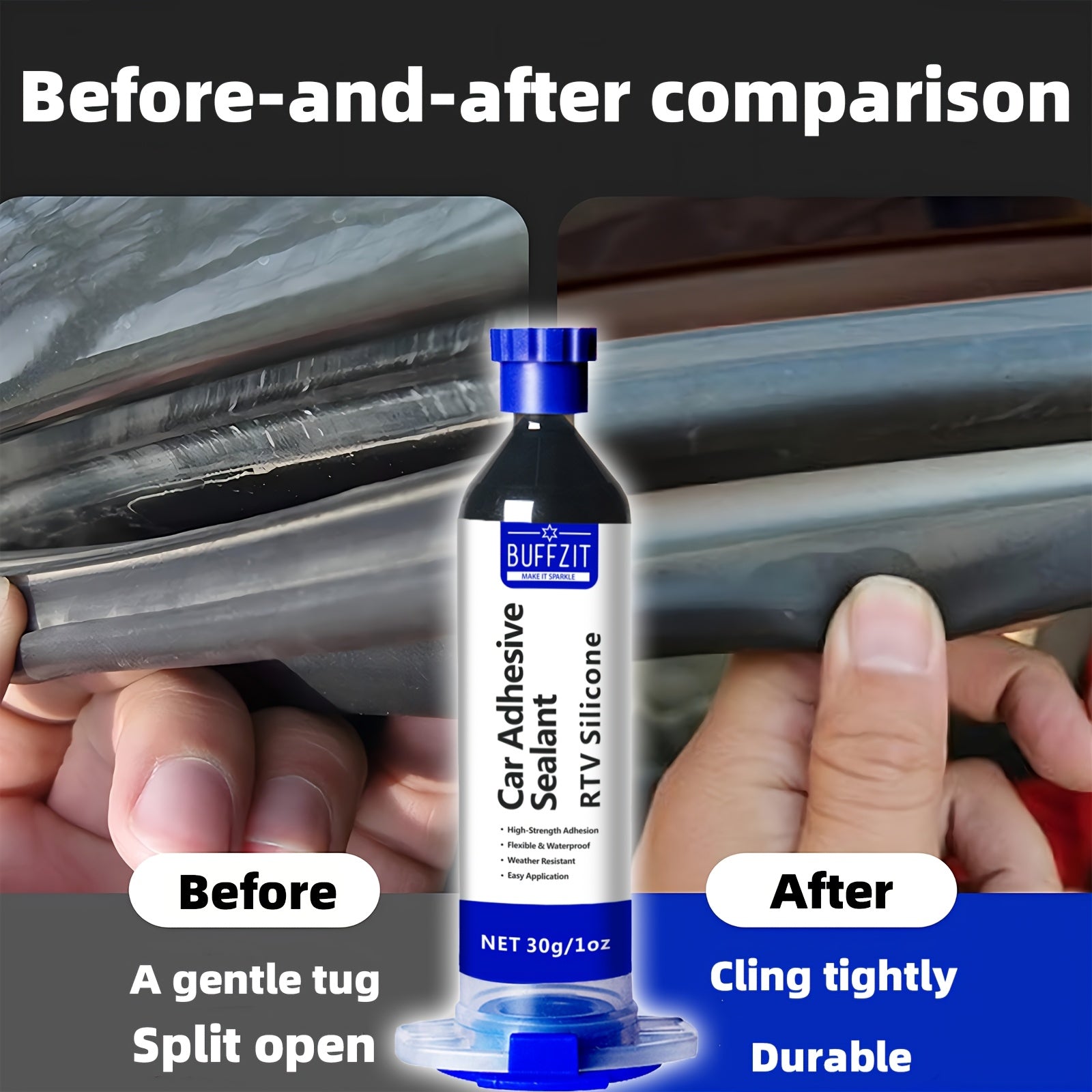 Silicone Sealant Waterproof Flexible 1oz for Glass Metal Plastic