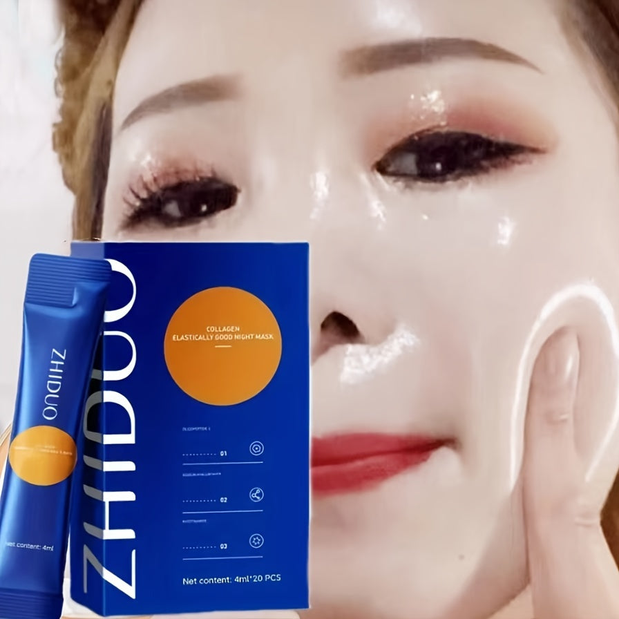 Ночной коллагеновая маска для сна 20 шт. Увлажняющая, увлажняющая, дорожный набор
