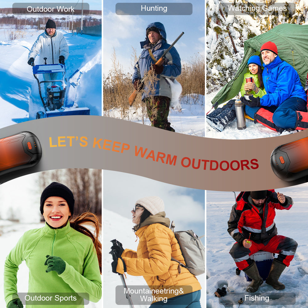 Rechargeable Hand Warmers 2 Pack 4000mAh USB Portable Pocket Heaters