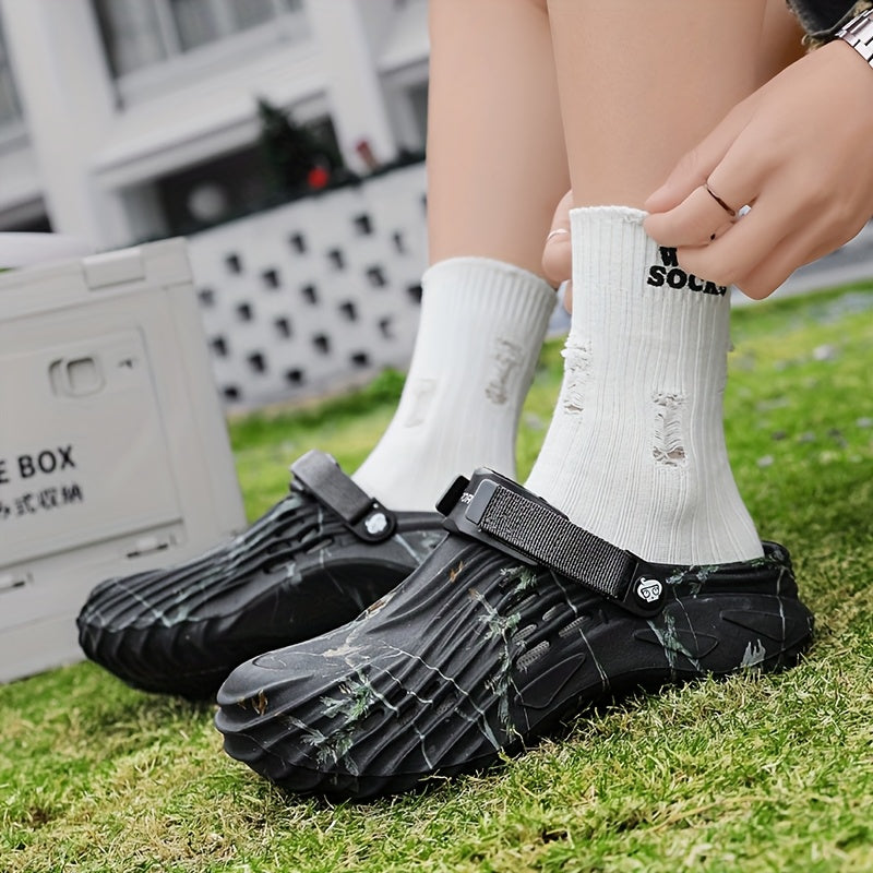 Women's Plus Size Camouflage Slip-On Clogs Lightweight Breathable EVA