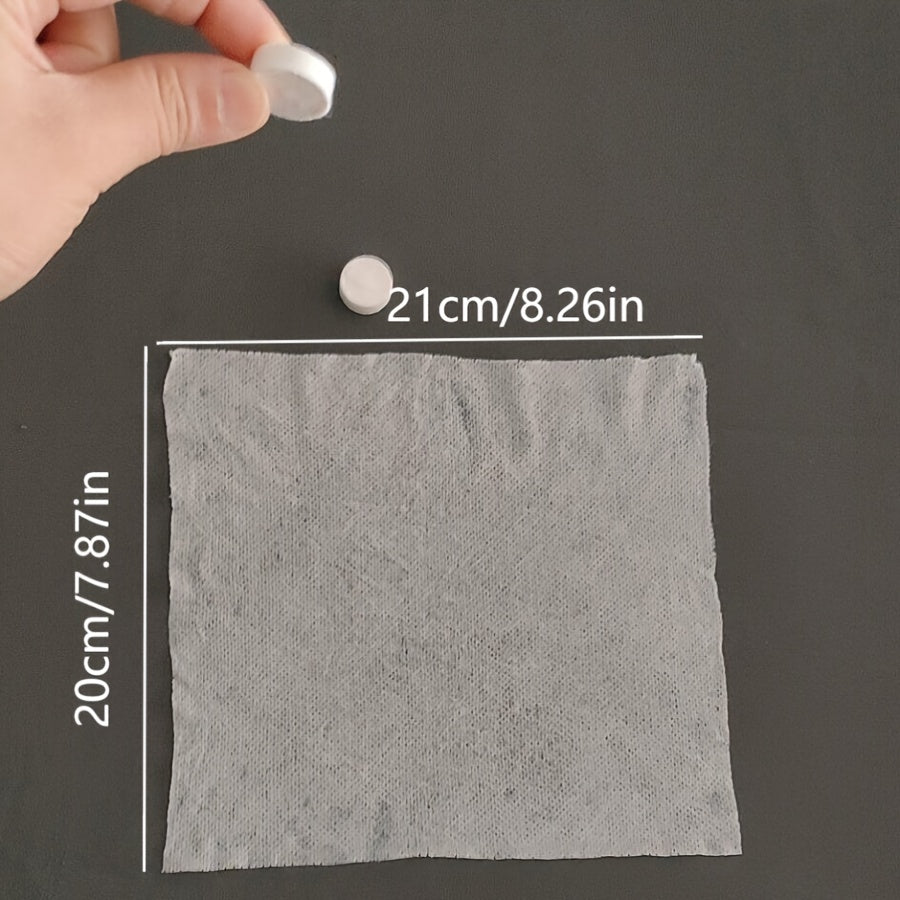 50 сжатых полотенец, идеально подходящих для путешествий, отелей, удаления макияжа, очищения лица и активного отдыха, такого как походы и кемпинг. Идеально в качестве влажных салфеток дома.