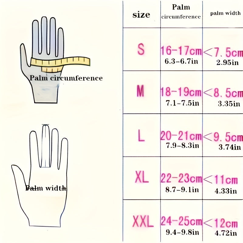 Men's Faux Leather Full Finger Motorcycle Gloves All-Season Protective Gear