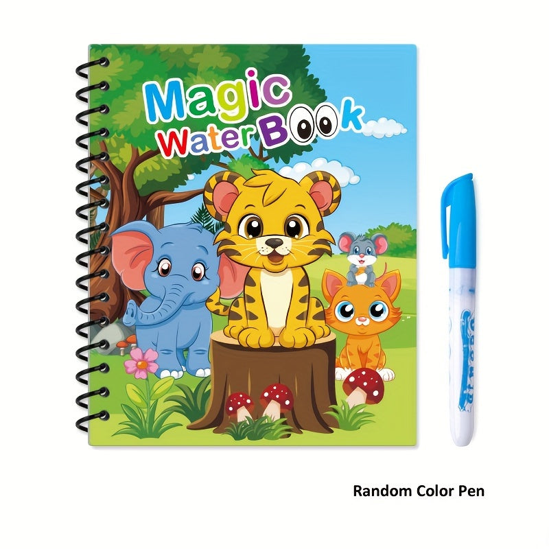 Water Drawing Book for Kids 3 Plus Reusable Water Pad with Water Pen in Multiple Colors