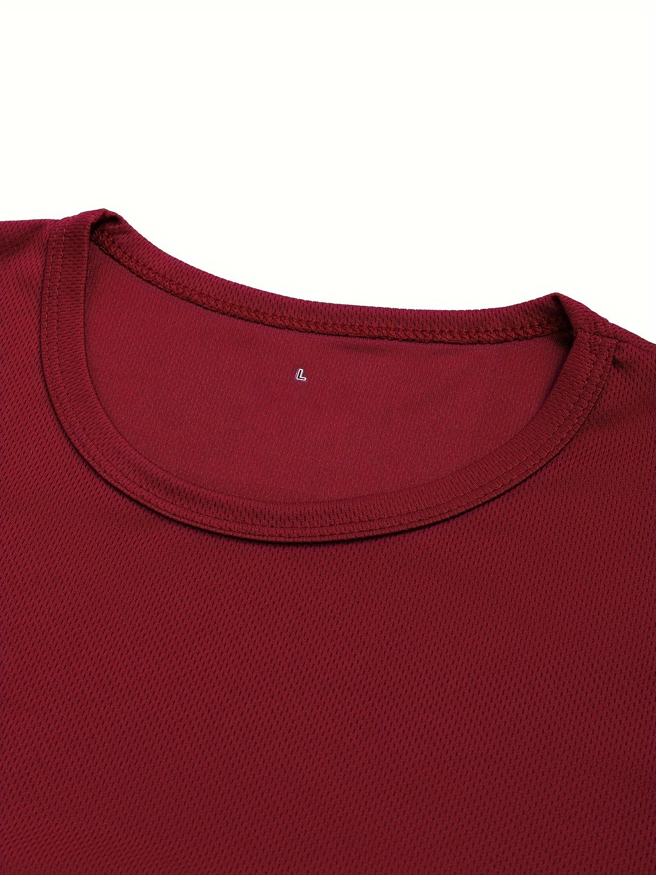 Men's Short Sleeve Crew Neck T-Shirts Pack of Two Polyester Casual Summer Active