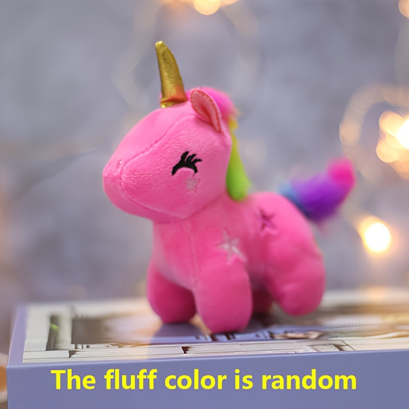 Unicorn Plush Toy for Small Pets Cotton Soft Colorful Star Accents