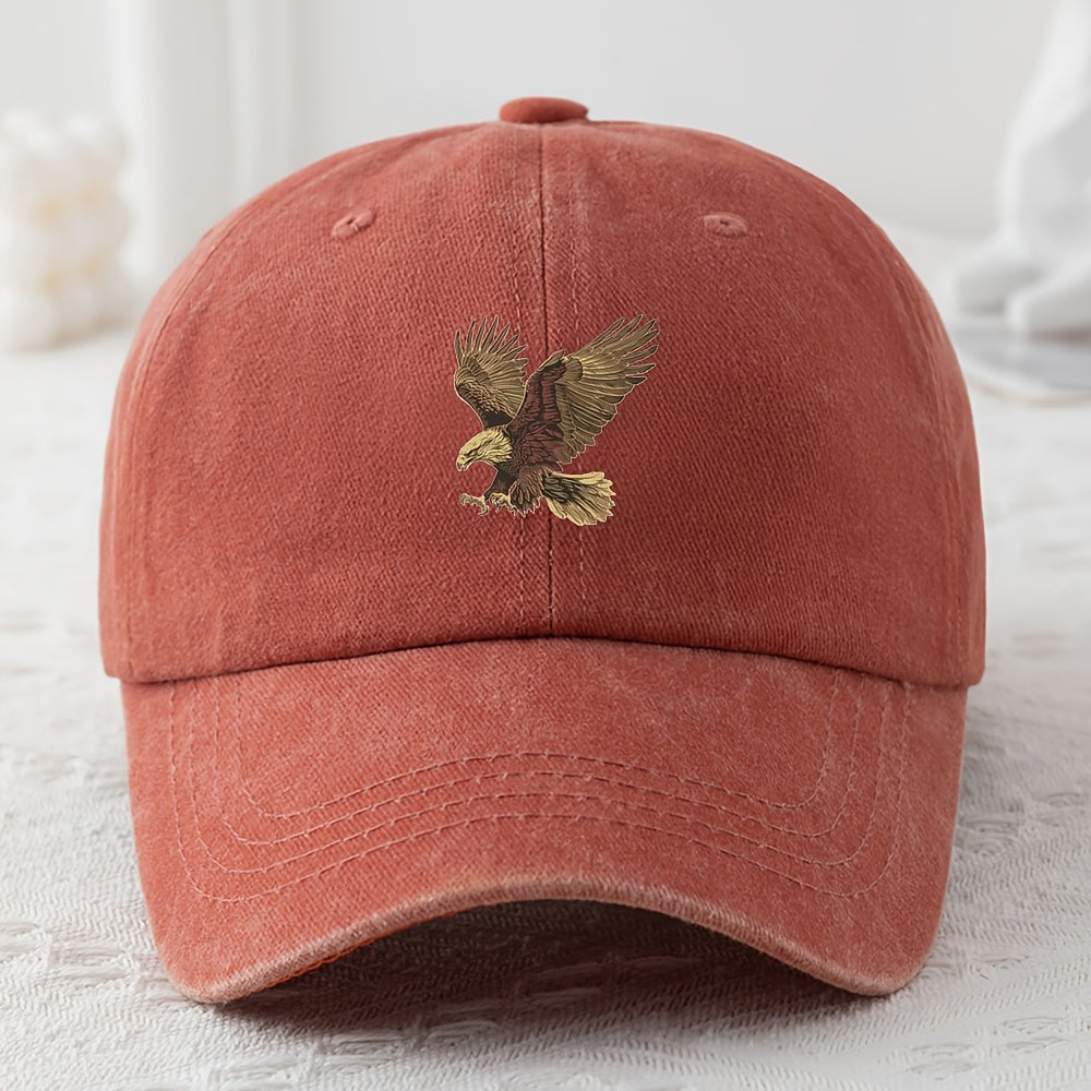 Teen Vintage Style Baseball Cap Sun Protection Eagle Embroidery All-Season