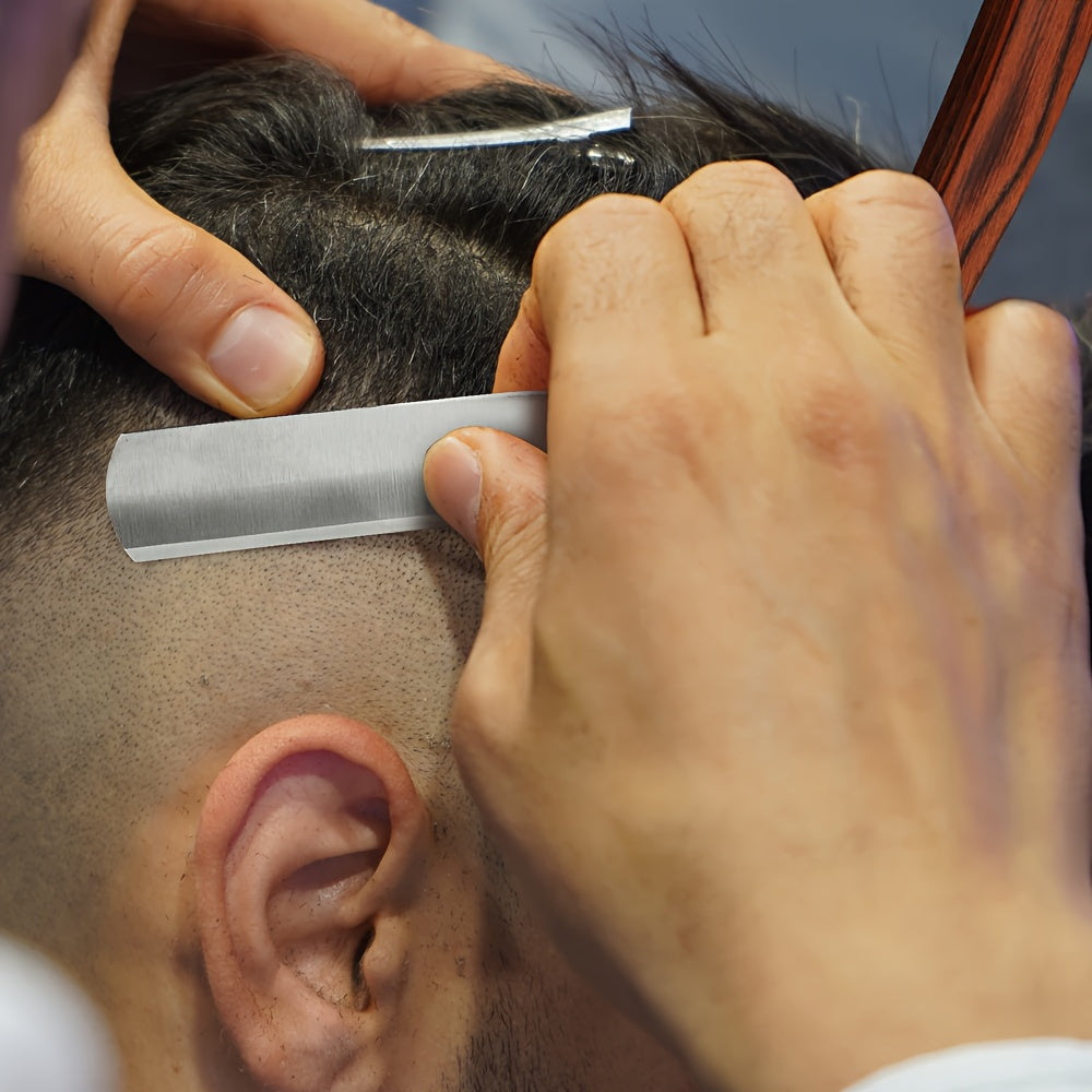 Unisex Vintage Style Straight Razor with Stainless Steel Handle Beard Shaving Knife