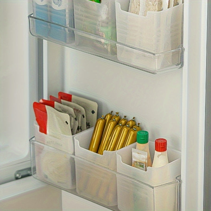 10pcs Refrigerator Storage Box Set with Adjustable Compartments for Fruits and Vegetables